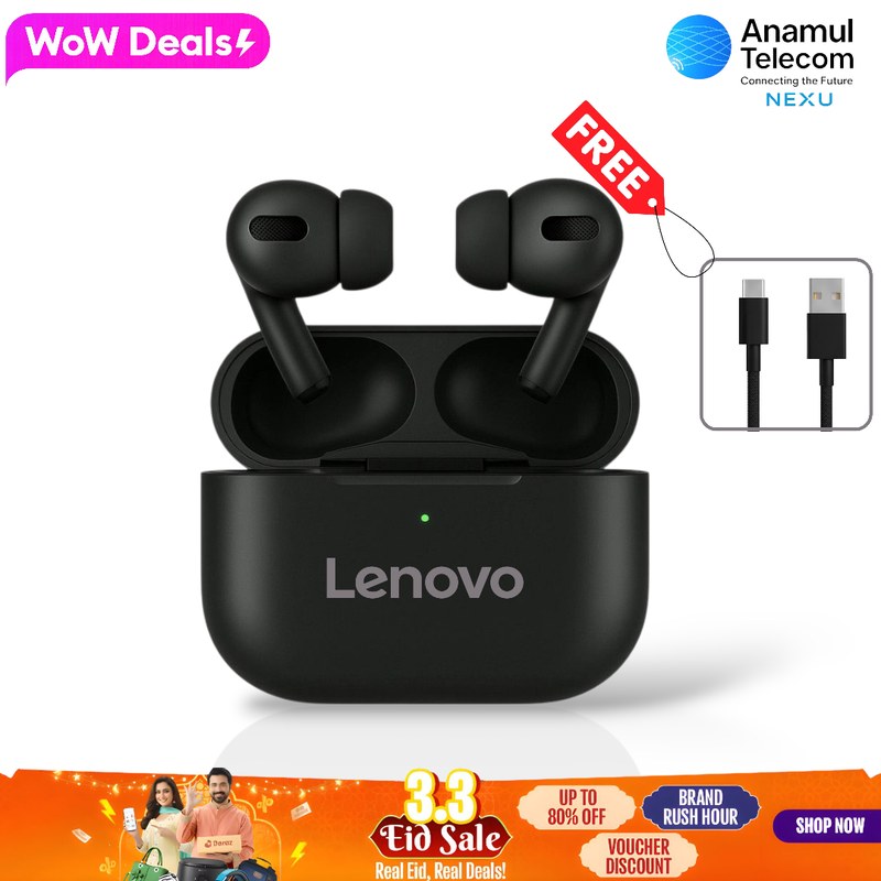 Lenovo Livepods Airpods_Pro True Wireless Bluetooth Earbuds with Volume Control and Touch Sensor - Multicolor