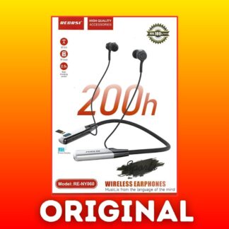 Recrsi Wireless Neckband Bluetooth Earphone RE-NY060 Charge Backup 200 Hours Backup