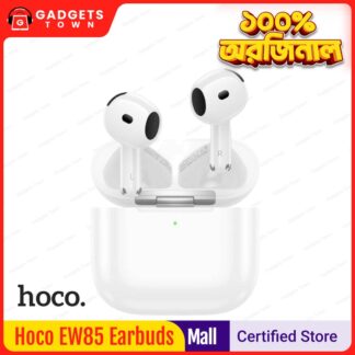 Hoco EW85 ANC True Wireless Earbuds | Bluetooth 5.4 (JL AC7003) | 10 mm Drivers | 4 H Playback + 16 H Case | ANC & Transparency Modes | 300 mAh LED Case | IPX4 Sweatproof | Type‑C 