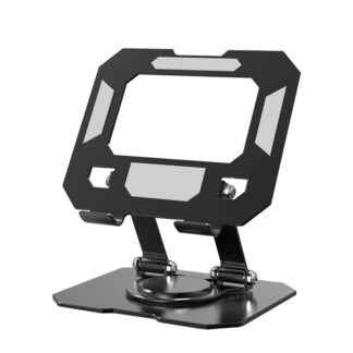 Tab & mobile holder Adjustable Foldable Carbon Steel Tablet Stand 360 Rotation Phone Holder Portable Hollow Heat Dissipation for iPad