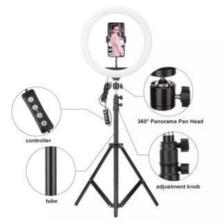 12 Inch LED Ring Light with Adjustable Stand & Phone Holder for Live Streaming, Video Recording, Photography, and Makeup Tutorials