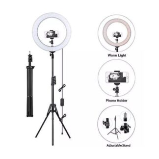 LED Ring Light 10/12/14 Inches With Adjustable Stand And Phone Holder For Live Streaming Use