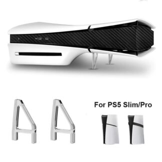 2Pcs Transparent Horizontal Stand For PS5 Slim / Pro Acrylic Triangle Base Holder Support Storage Stand for PS5 Slim Accessories