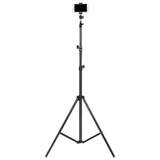 6 Feet Adjustable Light Stand Tripod Stand for Mobile Aluminum Alloy Material with MOBILE HOLDER FREE