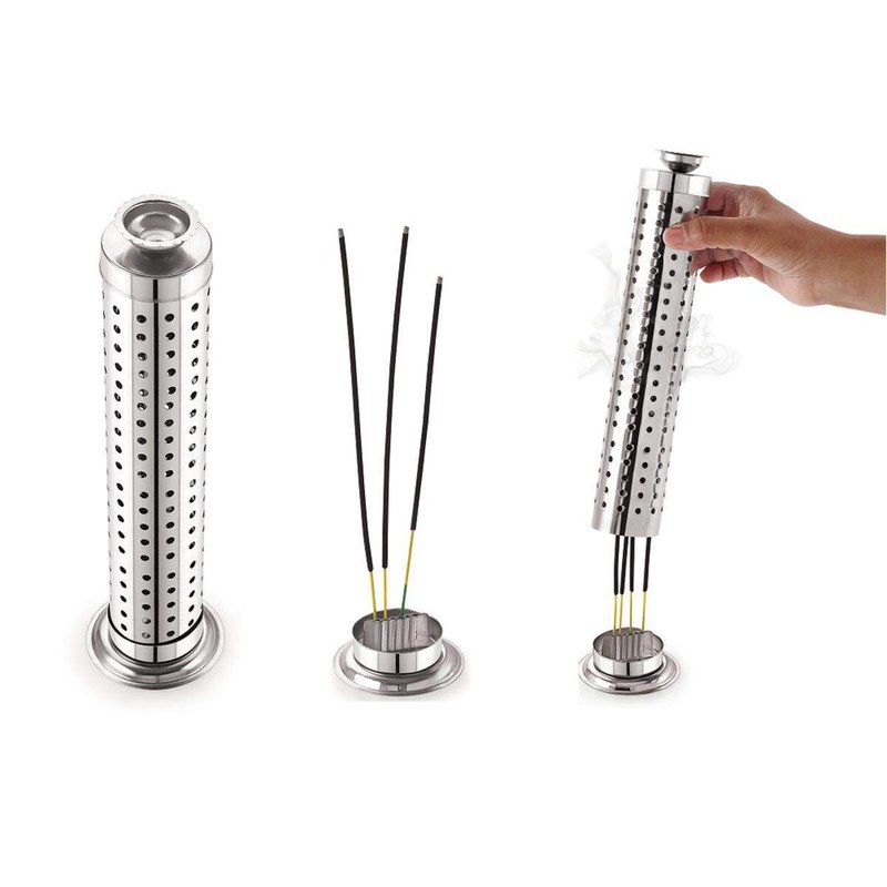 Safety Agarbatti Stand - Stainless Steel - Incense Stick Holder