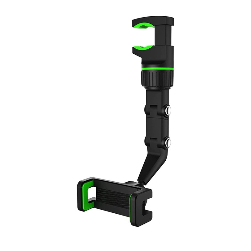 360 Degrees Car Rearview Mirror Mount Phone Holder for 4.0-6.1 Inch Navigation Bracket Stand Adjustable Support