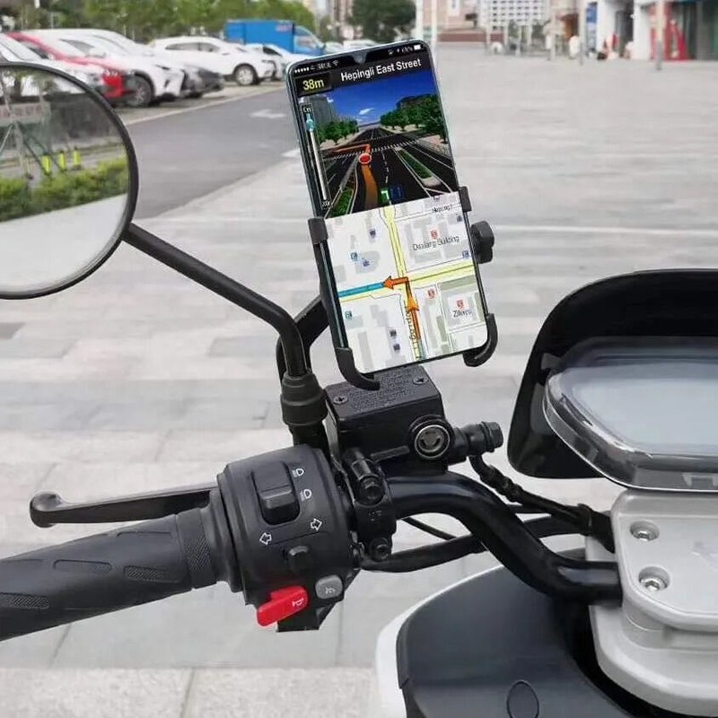 Mirror Bracket Motorcycle Mobile Phone Bracket Mountain Bike Aluminum Alloy BIKE Mobile Phone Holder / Stand