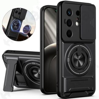 Suitable Case for Tecno Camon 50 4G 5G  Magnetic Car Ring Holder Stands Len Full Mirror Cover Kickstand Cover