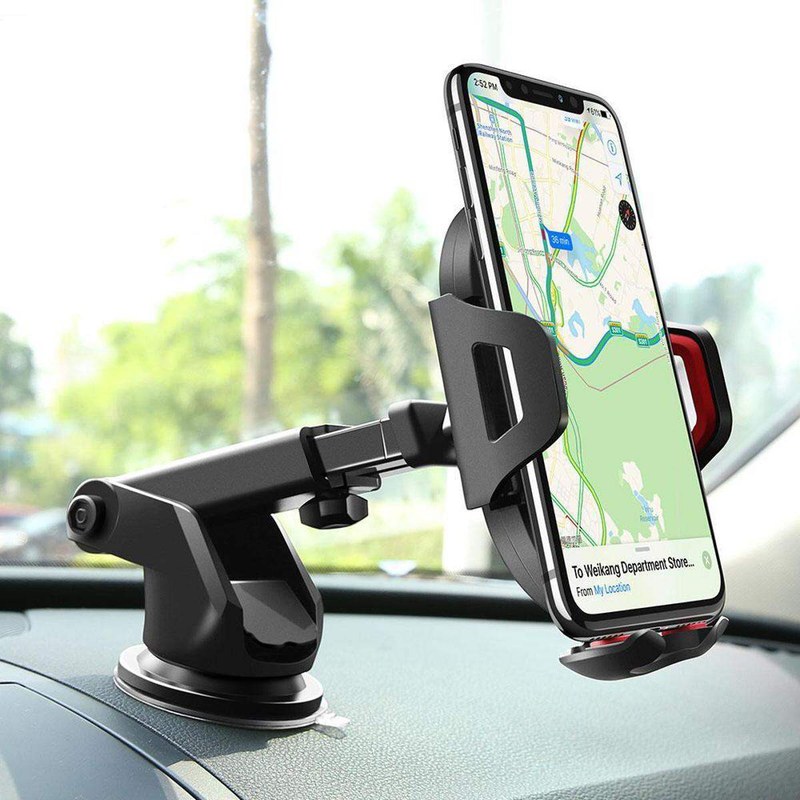 360° Rotating Car Phone Holder Strong Suction Cup Shockproof Truck Mount Dashboard Windscreen Stand - Car Mobile Mount