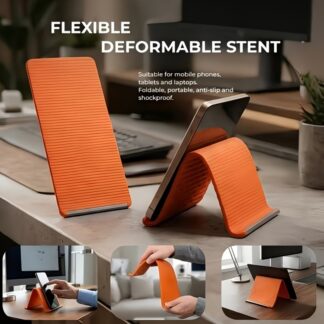 Portable Adjustable Universal Holder For Travel Office Bed Flexible Phone Stand Foldable Silicone Desktop Tablet Laptop Stand