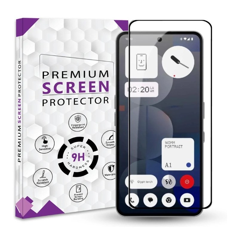 Nothing Phone (3a) Pro/Nothing Phone (3a) Big Curved Anti-Static Anti Dust ESD Edge to Edge Covered Tempered Glass Screen Protector