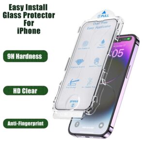 iPhone 11-17 Models Easy Install 9H Tempered Glass Screen Protector, High Quality