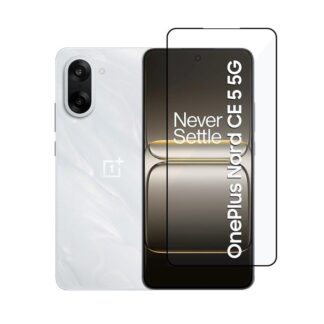 Tempered Glass for OnePlus Nord CE5 / CE 5 (5G) – Full HD Screen Protector with Edge-to-Edge Coverage, Anti-Scratch Protection & Easy Installation Kit (Black)