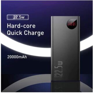 Baseus 20000mAh Adaman Metal Power Bank - 22.5W Fast Charging, Black
