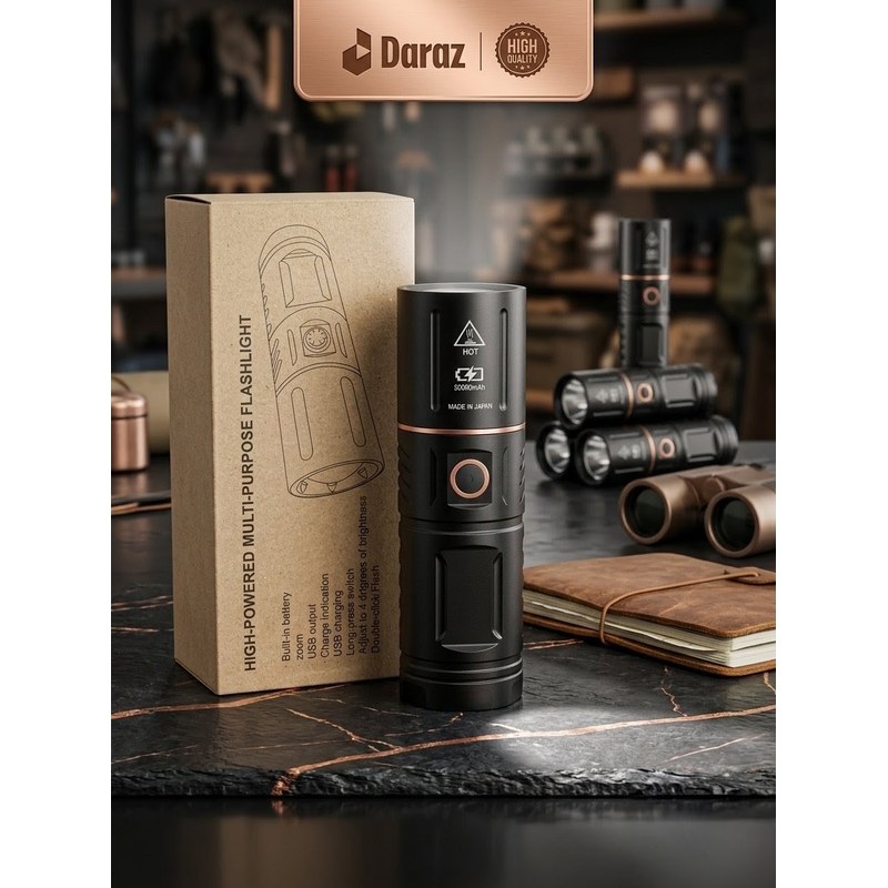 50000 mAh Japani Super Power Rechargeable Torch Light With Power Bank