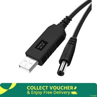 USB Power Boost line DC 5V to DC 9V / 12V Powerbank to Router and Onu Step UP Module USB Converter Adapter Cable 2.1x5.5mm Plug (current chole geleo power bank diye chalanor cable)