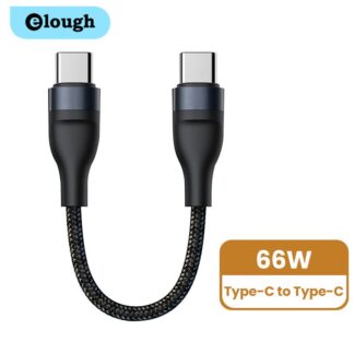 0.25M Data Cable USB C to Type C Fast Charging Data Cord Short Cable 66W Type C For iPhone 15 Portable Power Bank