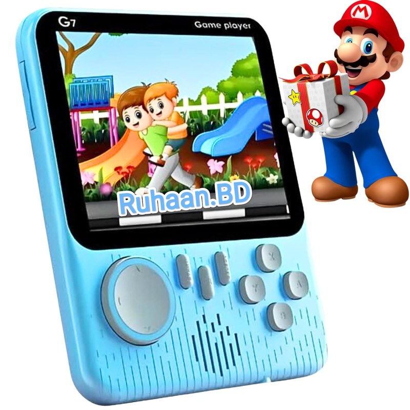 New Upgrade Portable G7 Retro Handheld Video Game Console Built in 666 Games AV Out With Power Bank Rechargeable for Kids
