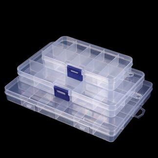 10/15/24 Grids Jewelry Tool Box Gift For Beads Jewelry Earrings Ring Storage Box Display Case Organizer
