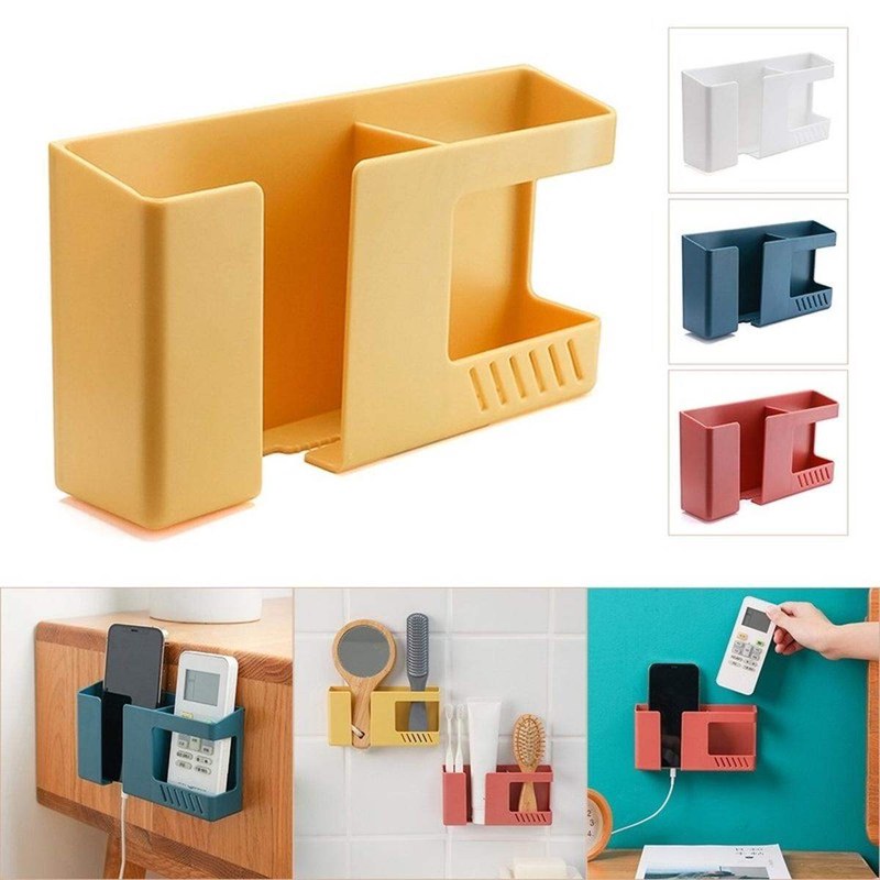 Sticker System Wall Mounted Organizer Remote Control Holder Punch Free Storage Box Tv Air Conditioner Remote Holder Phone Stand - Mobile Stand - Mobile Stand