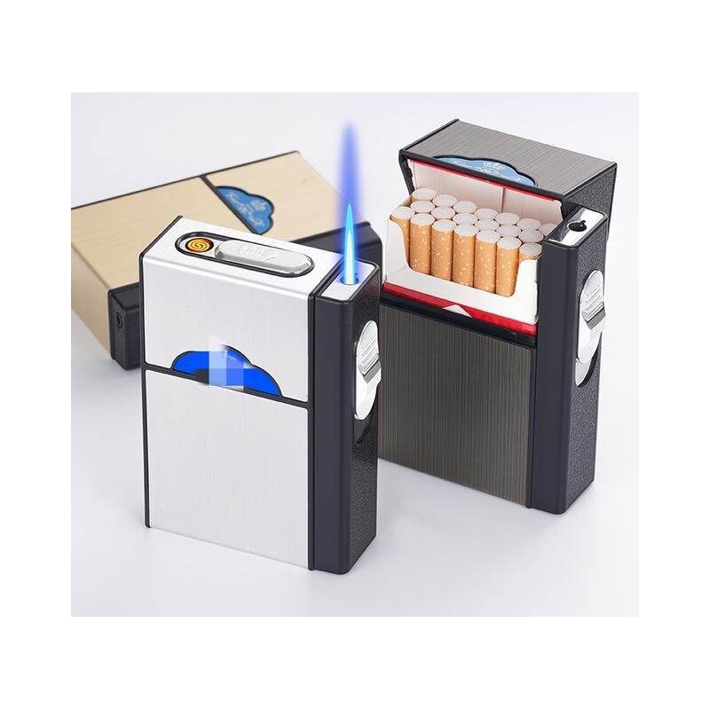 Newest Aluminum Plastic USB Charge Cigarete Storage Box