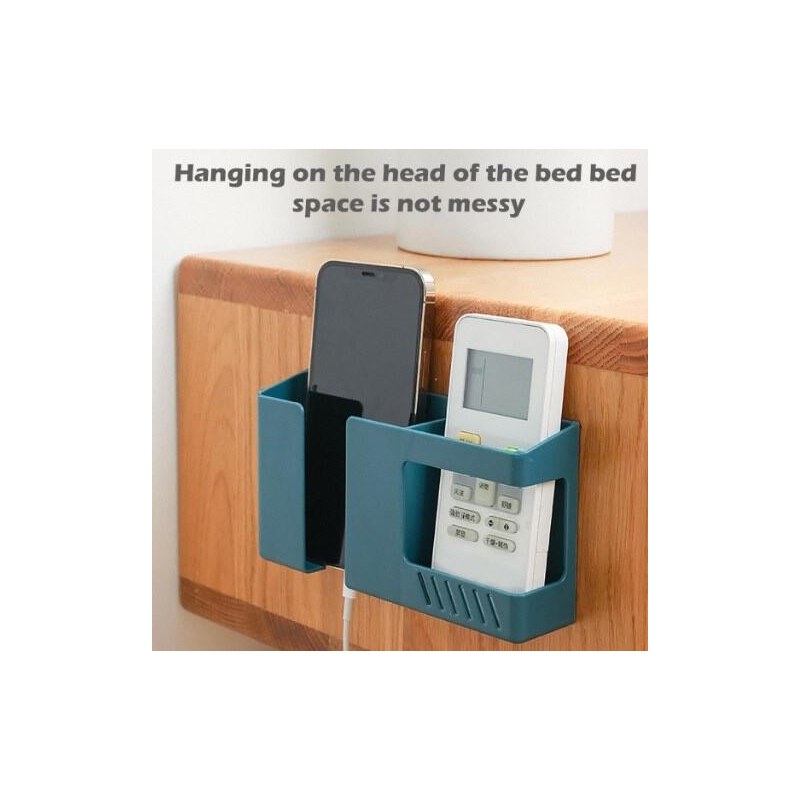 Multifunctional Wall-mounted Storage Box Punch-free Mobile Phones Remote Control Storage Rack Holders Wall Debris Storage Holder