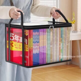 Transparent Book Storage Bag | Large Capacity Transparent Design